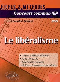 Le libéralisme : concours commun IEP 2009