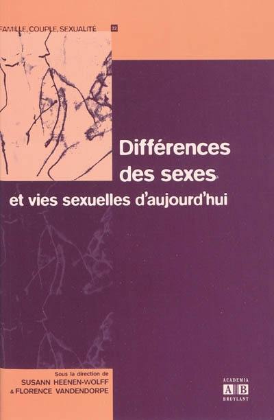 Différences des sexes et vies sexuelles d'aujourd'hui