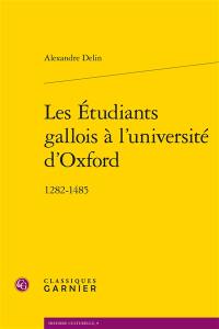 Les étudiants gallois à l'université d'Oxford : 1282-1485