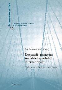 L'expatrié, un acteur social de la mobilité internationale : cadres entre la Suisse et la France