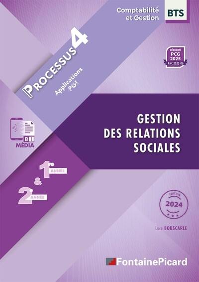 Gestion des relations sociales : BTS comptabilité et gestion 1re année & 2e année : processus 4, applications PGI