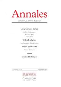 Annales, n° 2 (2020). Le savoir des cartes