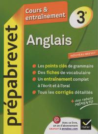 Anglais 3e : cours et entraînement : nouveau brevet