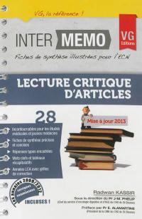 Lecture critique d'articles : fiches de synthèse illustrées pour l'ECN