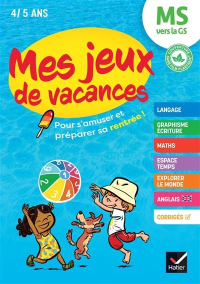 Mes jeux de vacances MS vers la GS, 4-5 ans