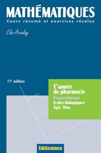 Mathématiques : pharmacie, agro et véto : cours et exercices corrigés