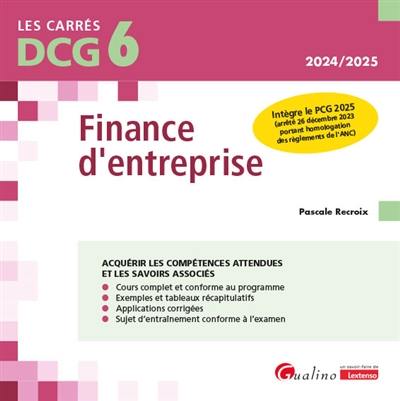 Finance d'entreprise : DCG 6