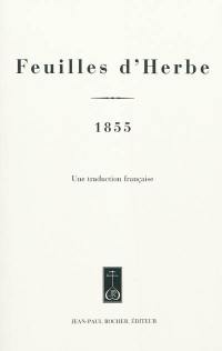 Feuilles d'herbe : 1855