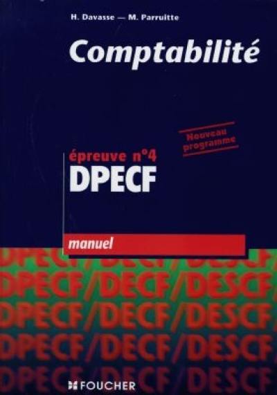 Comptabilité, DPECF, épreuve n° 4 : manuel