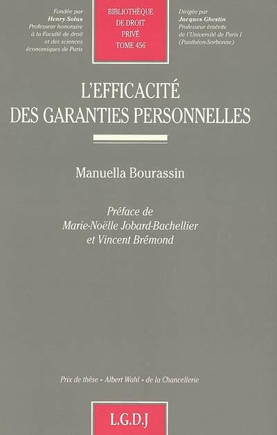 L'efficacité des garanties personnelles