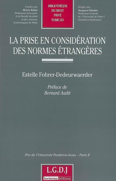 La prise en considération des normes étrangères