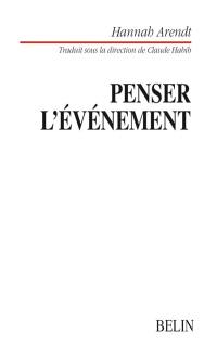 Penser l'événement