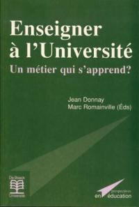 Enseigner à l'Université : un métier qui s'apprend ?