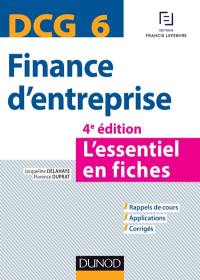 Finance d'entreprise, DCG 6 : l'essentiel en fiches