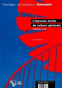 L'épreuve écrite de culture générale