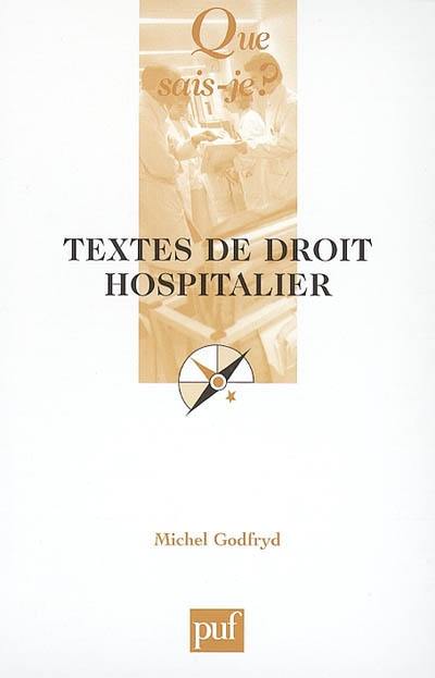 Textes de droit hospitalier