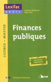 Finances publiques : licence, master