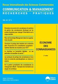 Communication & management, n° 14-1. Economie des connaissances