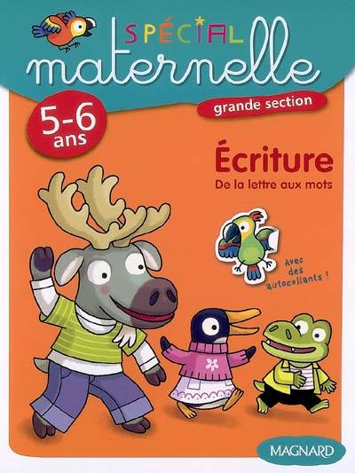 Ecriture, grande section, 5-6 ans : de la lettre au mots