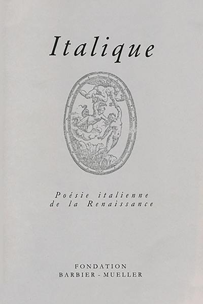 Italique, poésie italienne de la Renaissance, n° 24