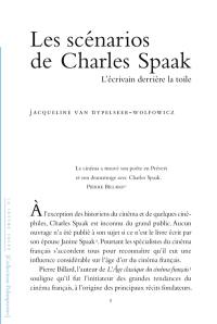 Les scénarios de Charles Spaak : l'écrivain derrière la toile