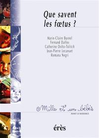 Que savent les foetus ?