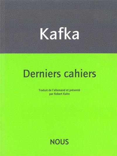 Derniers cahiers : 1922-1924