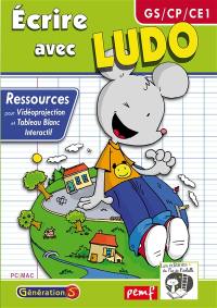 Ecrire avec Ludo : ressources TBI et vidéoprojection