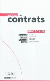 Revue des contrats, n° 4 (2011)