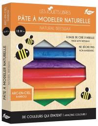 Pâte à modeler naturelle arc-en-ciel : à base de cire d'abeille : des couleurs qui épatent !. Natural beeswax rainbow : made with beeswax : amazing colours !