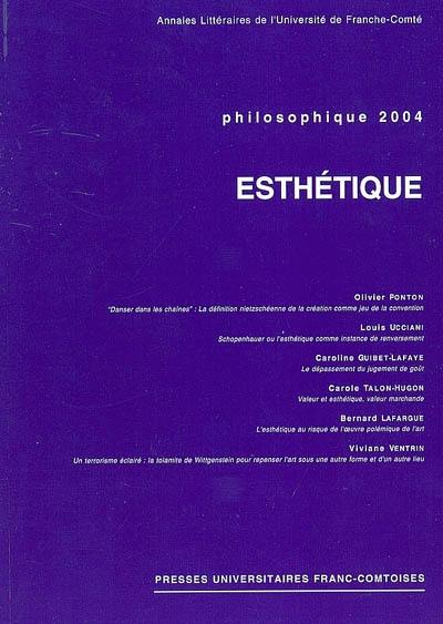 Philosophique, n° 2004. Esthétique