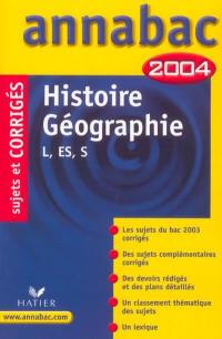 Histoire géographie L, ES, S