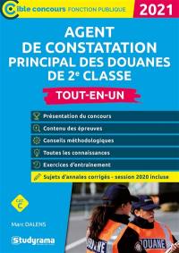 Agent de constatation principale des douanes de 2e classe : tout-en-un, catégorie C : 2021