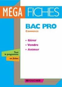 Gérer, vendre, animer, bac pro commerce