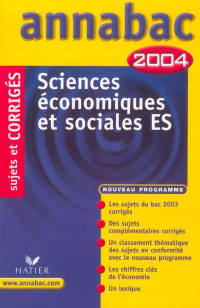 Sciences économiques et sociales ES