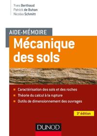 Mécanique des sols : aspects mécaniques des sols et des structures