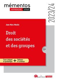 Droit des sociétés et des groupes : cours intégral et synthétique + tableaux et schémas : 2023-2024