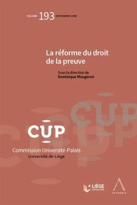 La réforme du droit de la preuve