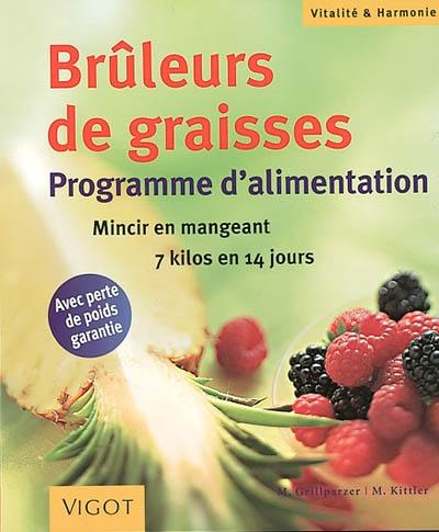 Brûleurs de graisse : programme d'alimentation, mincir en mangeant 7 kilos en 14 jours