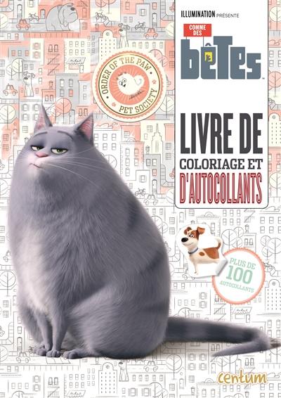 Comme des bêtes : livre de coloriage et d'autocollants