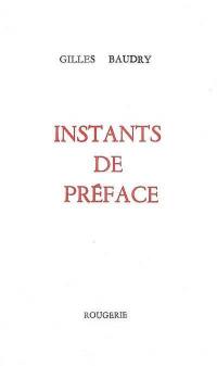 Instants de préface