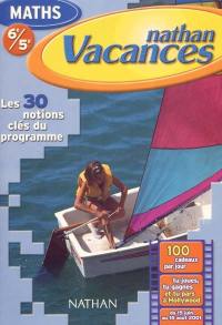 Nathan vacances, maths de la 6e à la 5e