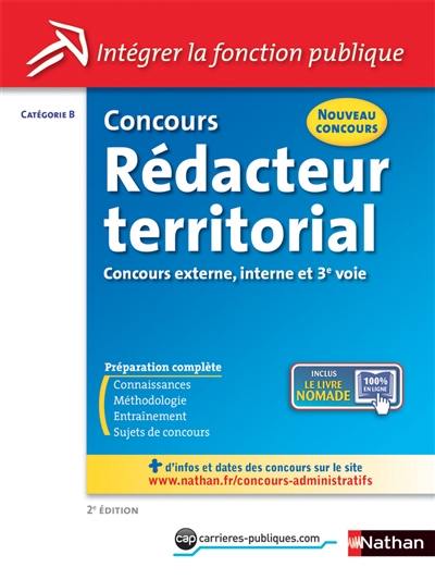 Concours rédacteur territorial : catégorie B (concours externe, interne et 3e concours) : nouveau concours