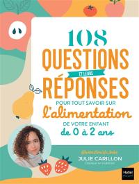 108 questions et leurs réponses pour tout savoir sur l'alimentation de votre enfant de 0 à 2 ans