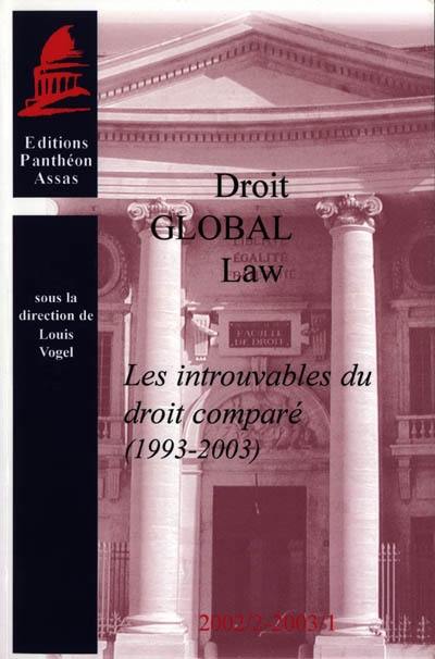 Les introuvables du droit comparé 1993-2003