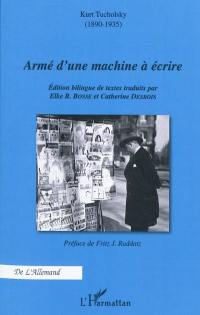 Armé d'une machine à écrire