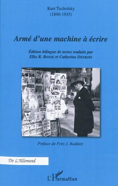 Armé d'une machine à écrire