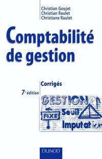 Comptabilité de gestion : corrigés