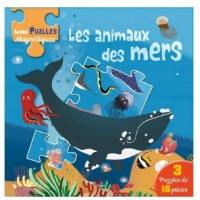 Les animaux de la mer : 3 puzzles de 16 pièces