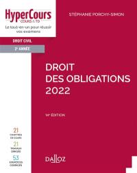 Droit des obligations : droit civil 2e année : 2022